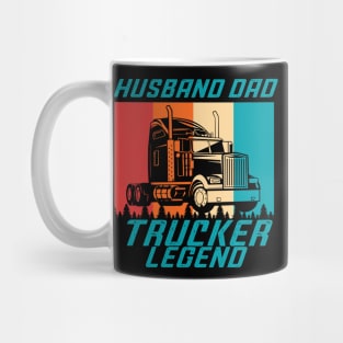 Husband Dad Trucker Legend Mug